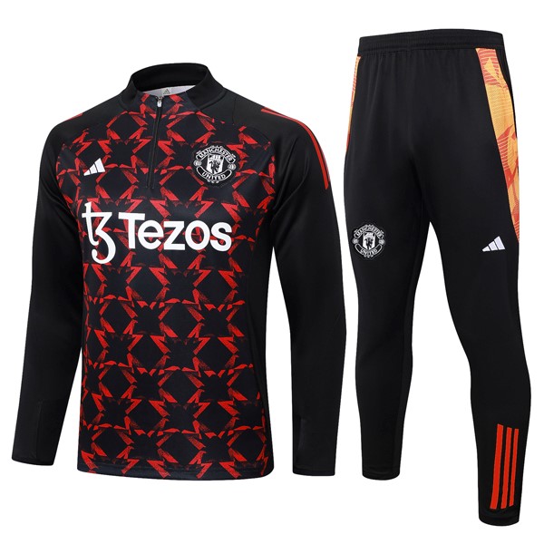 Sudadera De Training Manchester United 2024/2025 Rojo Negro 3